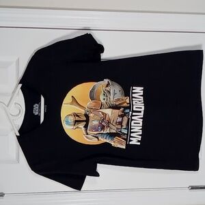 Star Wars MANDALORIAN T-Shirt Size Medium Black/Yellow